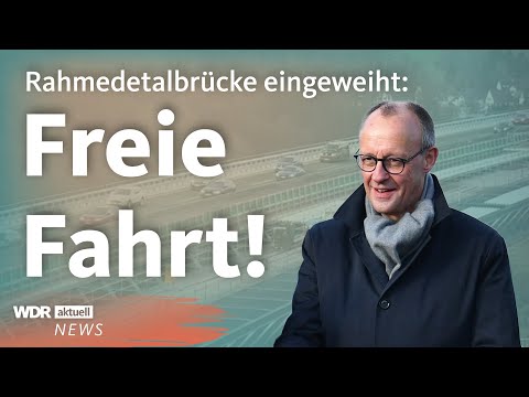 Eröffnung der Rahmedetalbrücke auf A45 bei Lüdenscheid | WDR Aktuelle Stunde