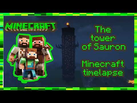 The tower of Sauron in Minecraft #minecraft #lordoftheringsfan #minecraftbuilding #timelapse #sauron