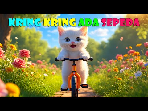 Kring kring There's a Cute Cat Bike - Indonesian Toddler Songs - Popular Children's Songs