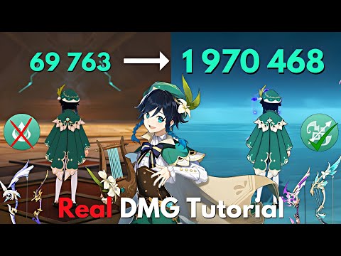 C0 Venti 2M Real DMG Tutorial! Increase His DMG! Genshin Impact