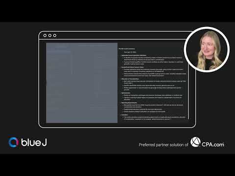 Modernizing Tax Research: Blue J + CPA.com Demo