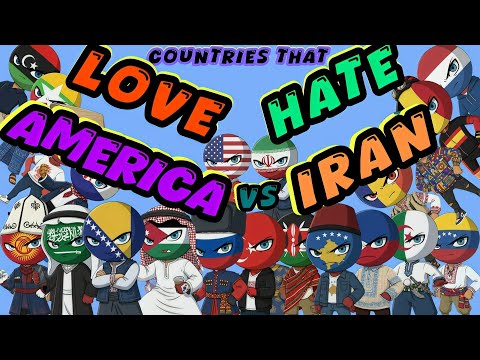 (NEW) Countries That LOVE / HATE America 🇺🇲 VS Iran 🇮🇷 #countryballs #history #mapping #geography 
