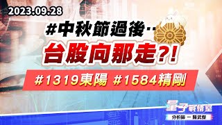 【量子戰情室】#陳武傑 0928 #中秋節過後…台股向那走?!#1319東陽#1584精剛 (圖)
