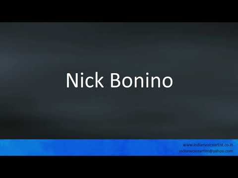 How to pronounce "Nick Bonino".
