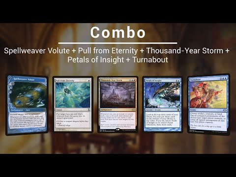 EDH COMBO: Spellweaver Volute + Pull from Eternity + Thousand Year Storm + Petals of Insight + more