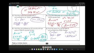 Geo - Unit 10 Circles Test Review Part 1