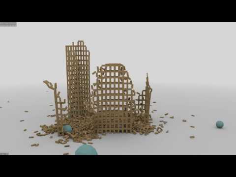 3500 KEVA Tower Demolition  [blender] [60fps]