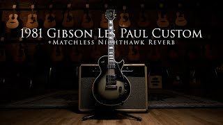 Video thumbnail for 1981 Gibson Les Paul Custom Silver and Matchless Nighthawk Reverb by Emerald City Guitars