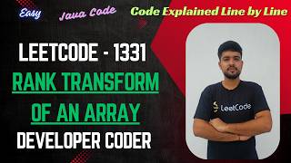 YouTube video 'Rank Transform of an Array | Leetcode 1331 | Java Code | Developer Coder'