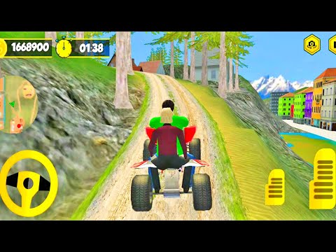 Taxi ATV Bike Mountain City Climb Racing Game | ATV Bike Taxi Game | ATV Bike 3D Game
