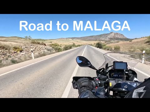The Road to Malaga Spain, Moto Trip Nature Adventure by Sean and Emily, Ride Travel Music, ASMR
