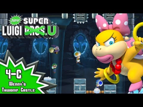 New Super Luigi U - 3-Castle: Wendy's Thwomp Castle