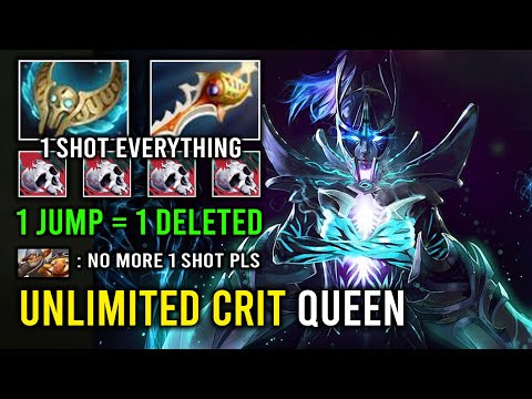 1 SHOT QUEEN Unlimited Crit Rapier + Revenant Phantom Assassin Hard Carry Dota 2