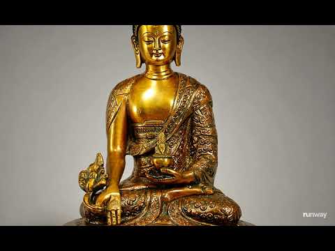 Будда Медицины - статуэтка из бронзы высота 21 см - фото 1 - id-p1440345185