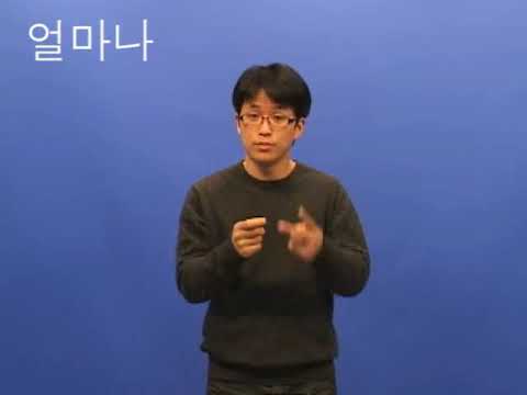 「얼마」의 한국수어 표현