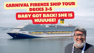Carnival Firenze Full Tour Decks 3-5 | Dining, Bars, Entertainment & More! #cruiselife #cruisetour