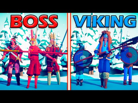 BOSS UNITS TEAM vs MEGA VIKING TEAM - Totally Accurate Battle Simulator | TABS