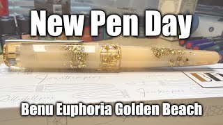 Benu Euphoria Golden Beach NPD | New Pen Day Unboxing! π₯³