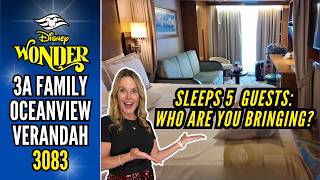 Disney Cruise Line WONDER | Concierge 3A Family Oceanview Verandah 3083 Tour | Luxury Travel VIP Tip