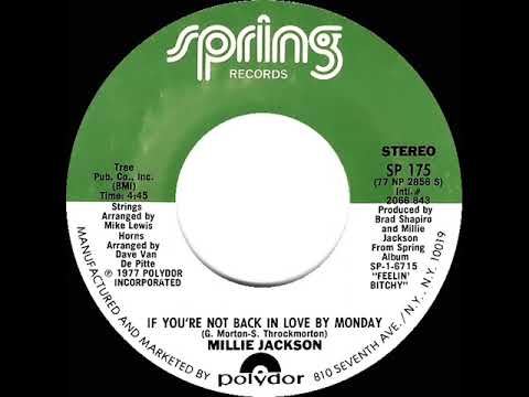 1977 HITS ARCHIVE: If You’re Not Back In Love By Monday - Millie Jackson (stereo 45)
