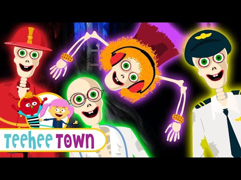 Scary Songs For Kids | Midnight Magic - Skeleton Occupation Song | Teehee Town