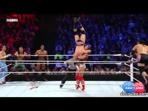 Wwe Superstars 1/13/11    8 Man Tag Team Match HQ