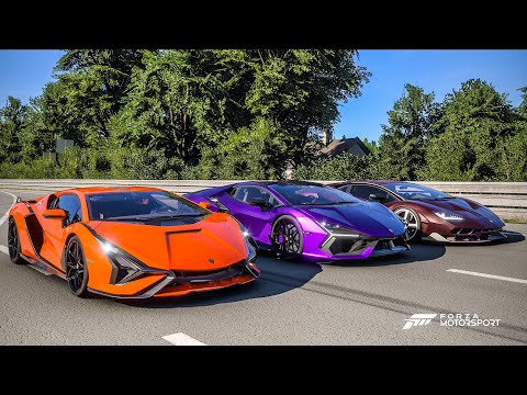 Forza Motorsport Drag Race: Lamborghini Revuelto vs Sian Fkp37 vs Centenario