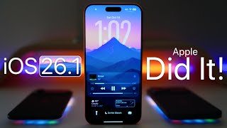 iOS 26.1 - Apple Did It!