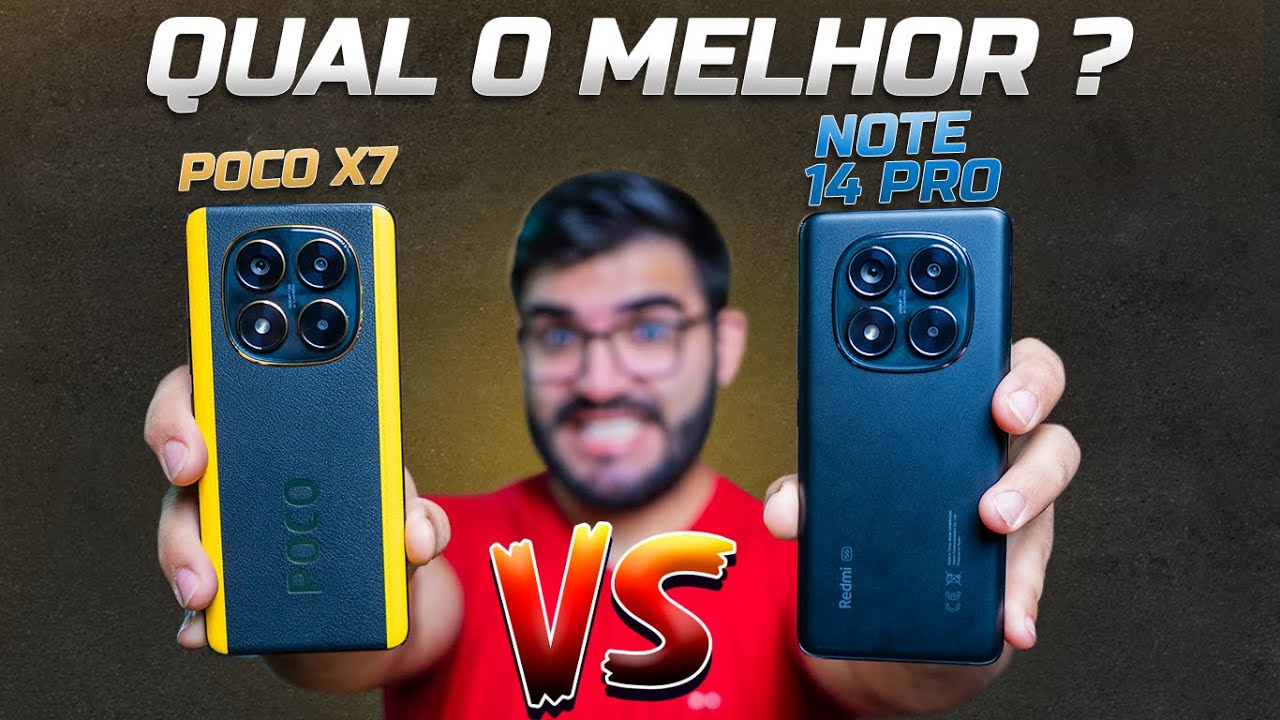 EITA! Xiaomi Poco X7 e Redmi Note 14 Pro 5G são OS MESMOS CELULARES? Comparativo!
