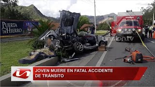 Joven muere en fatal accidente de tránsito