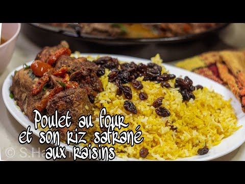 Poulet au four et son Riz safrané