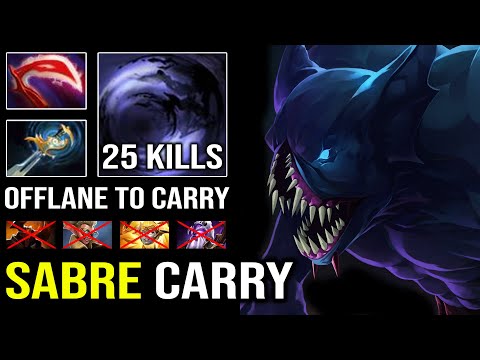 Echo Sabre Can Make Any Hero Carry | Brutal 25Kills Offlane Hit Like a Truck Nightstalker Dota 2