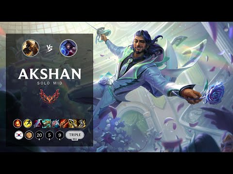 Akshan Mid vs Ahri - KR Grandmaster Patch 12.11