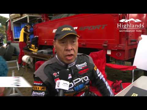Hillclimb car self destruct and wrecking + funny interview with Tajima "Monster"