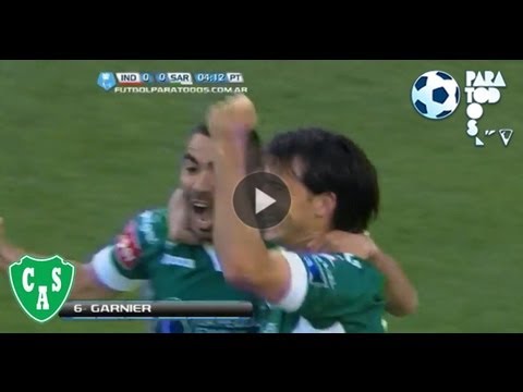 Gol de Garnier. Independiente 0 - Sarmiento 1. Fecha 9. Fútbol Para Todos.