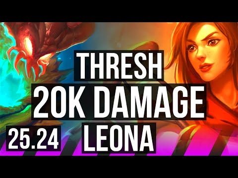 THRESH & Miss Fortune vs LEONA & Swain (SUP) | 20K damage | KR Diamond | 25.24