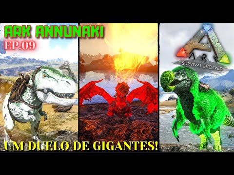 Peguei POISON DODOREX e Dropei Ovo de Poison T-REX - Briga de Gigantes!😍😍 Ark Annunaki - EP.09