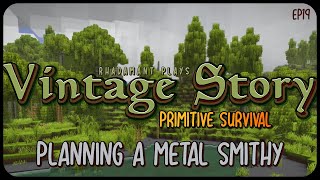 Planning a Metal Smithy in Vintage Story Primitive Survival - Surviving Wilderness // EP19