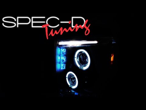 SPECDTUNING DEMO VIDEO: 2008-2010 FORD F250 LED PROJECTOR HEADLIGHTS