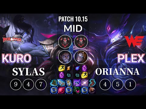 KT Kuro Sylas vs WE Plex Orianna Mid - KR Patch 10.15