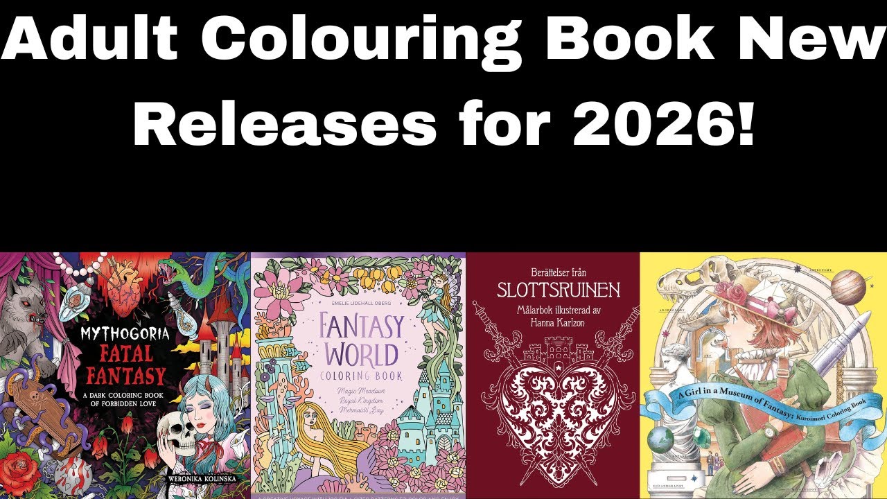 Adult Colouring Book New Releases for 2026!