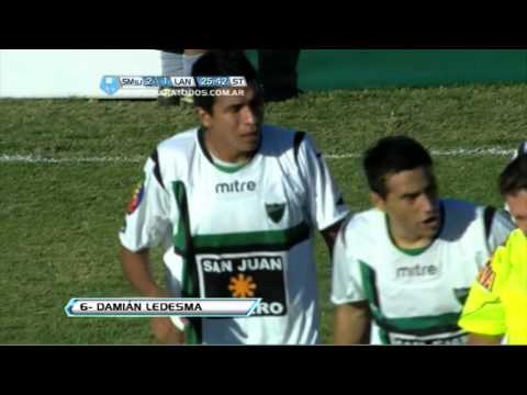 Gol de Ledesma. San Martín 2 Lanús 1. Fecha 15. Torneo Final 2013. FPT