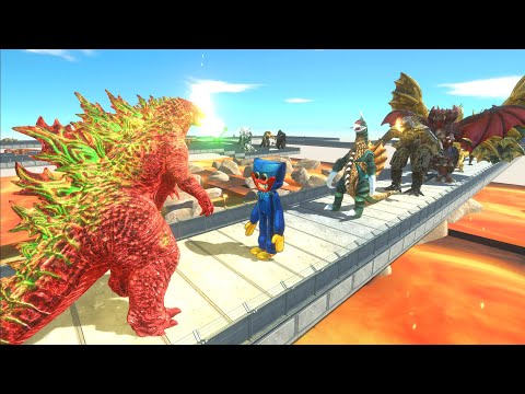 GODZILLA RED LAVA DEATH RUN - Animal Revolt Battle Simulator