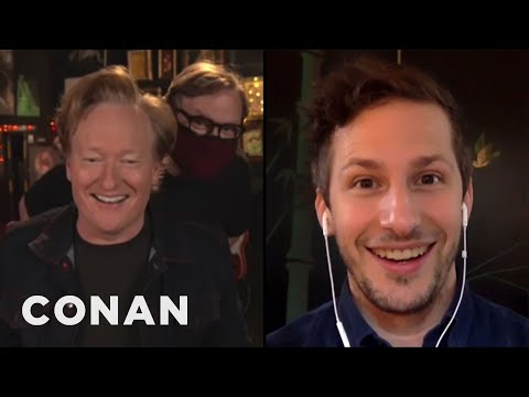 Andy Richter Crashes Andy Samberg’s Interview | CONAN on TBS