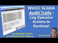 WinCC SCADA Logging User Actions In Runtime SCRIPTING OPTIONAL
