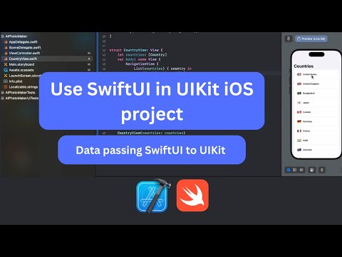 How to Use SwiftUI in UIKit Projects | Data Passing Between SwiftUI and UIKit (iOS Xcode Tutorial)