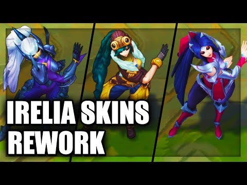All Irelia Skins Spotlight Rework 2018 Frostblade Aviator Nightblade Infiltrator (League of Legends)