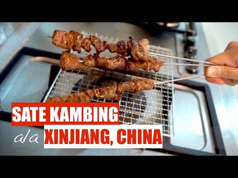 Resep Membuat Sate Kambing Empuk Juicy ala Xinjiang, Cina Muslim / Simple Recipe of Lamb Skewer