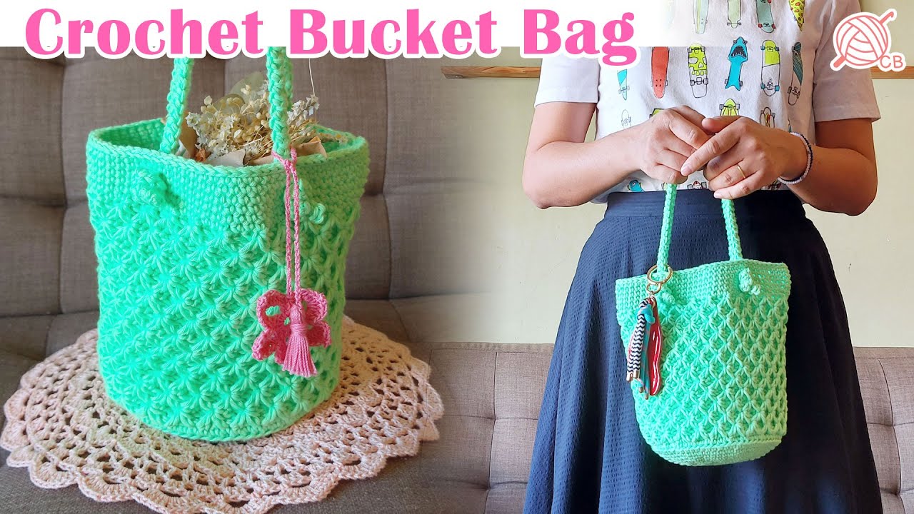 [ENS SUB] Easy Bucket Bag 1 - Bolsa o Canasta a Crochet punto estrella o punto panal fácil parte 1