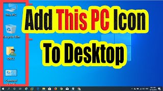 This Pc/My computer Desktop Icons missing? Add windows 10 desktop icon shortcuts.